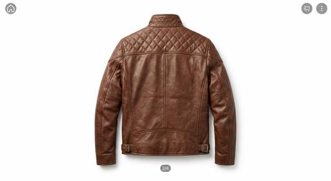 Men's Brown Leather Fashion Jacket