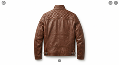 Men's Brown Leather Fashion Jacket