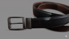 DL Executive Reversible Textured Leather Belt