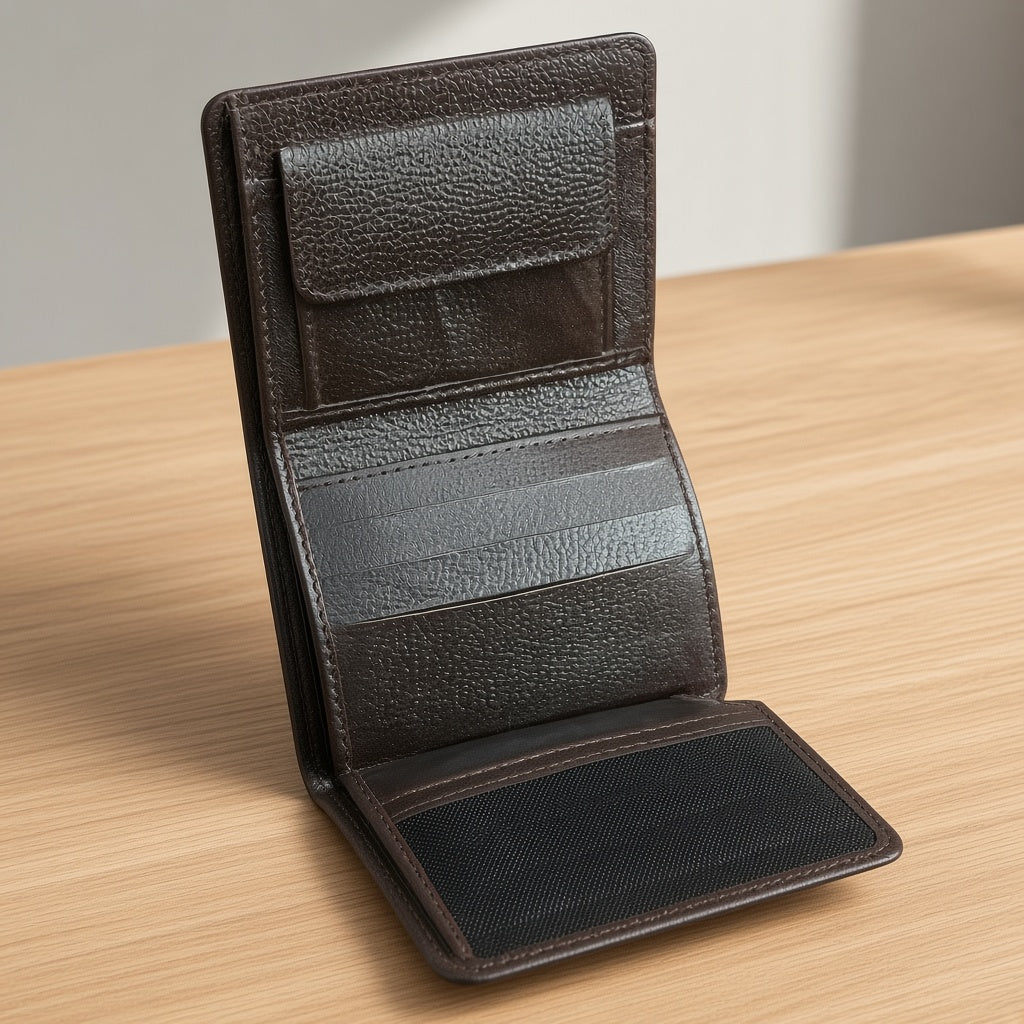 Crocodile Embossed Leather Bifold Wallet