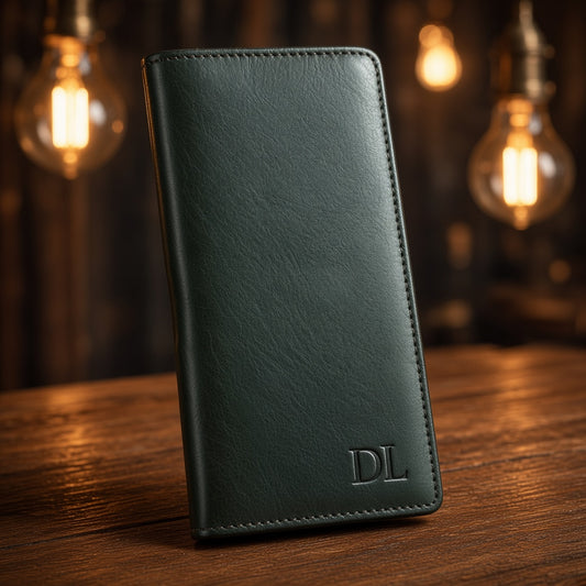 Long Leather Bifold Wallet